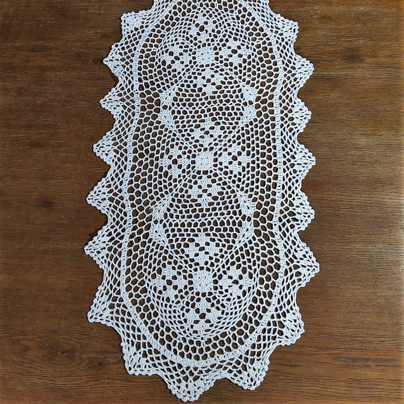 Bieżnik szydełkowy 40x85 w kolorze białym „Wanda”